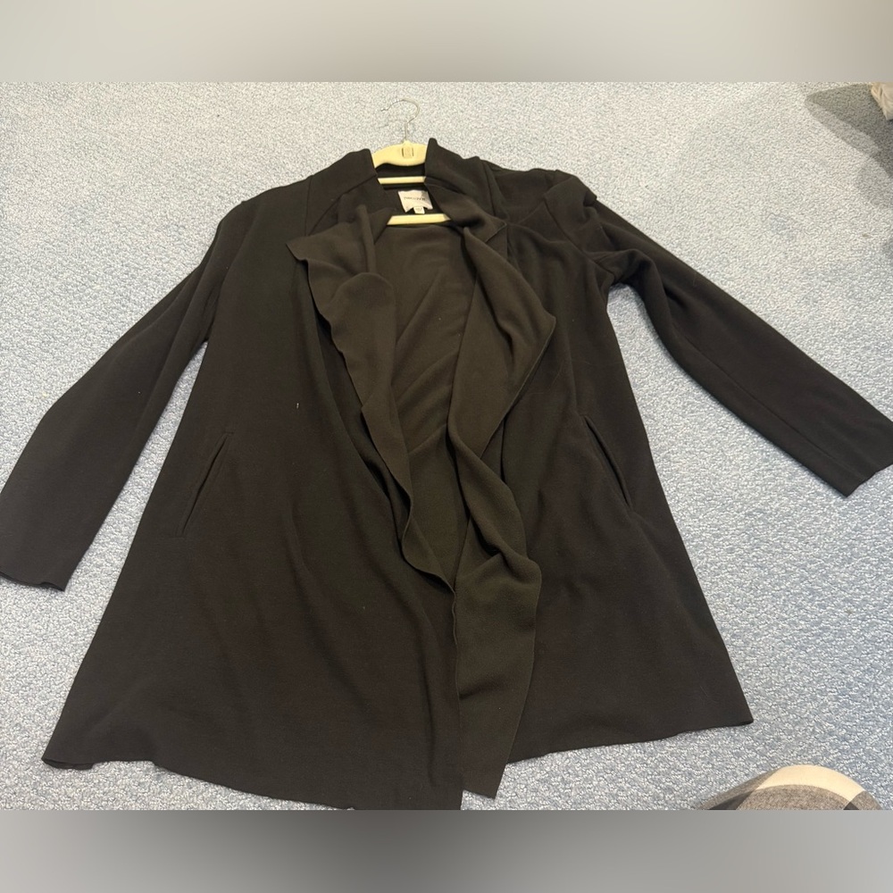 Nic+Zoe Black Long-Sleeve sweater cardigan jacket open front size XL